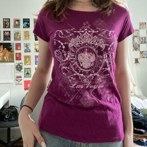 Sun girl y2k affliction style vintage top.